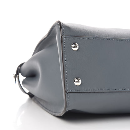 Fendi Vitello Seta Shiny Nappa Medium Peekaboo Iconic Satchel Tempesta Grigio Perla 5 of 11