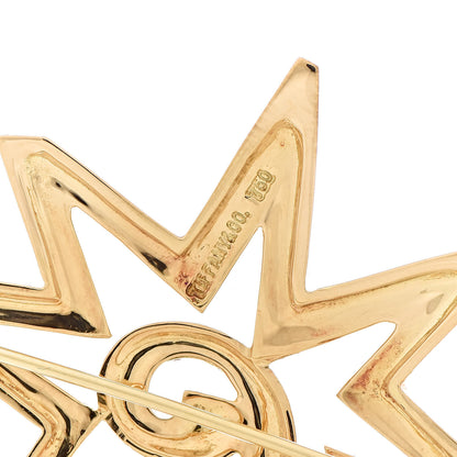 Tiffany 18K Yellow Gold Paloma Picasso Star Brooch Pin 4 of 4