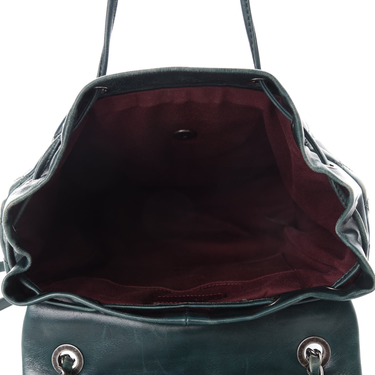 Chanel Calfskin Quilted Large Salzburg Mountain Backpack Dark Green 5 of 13