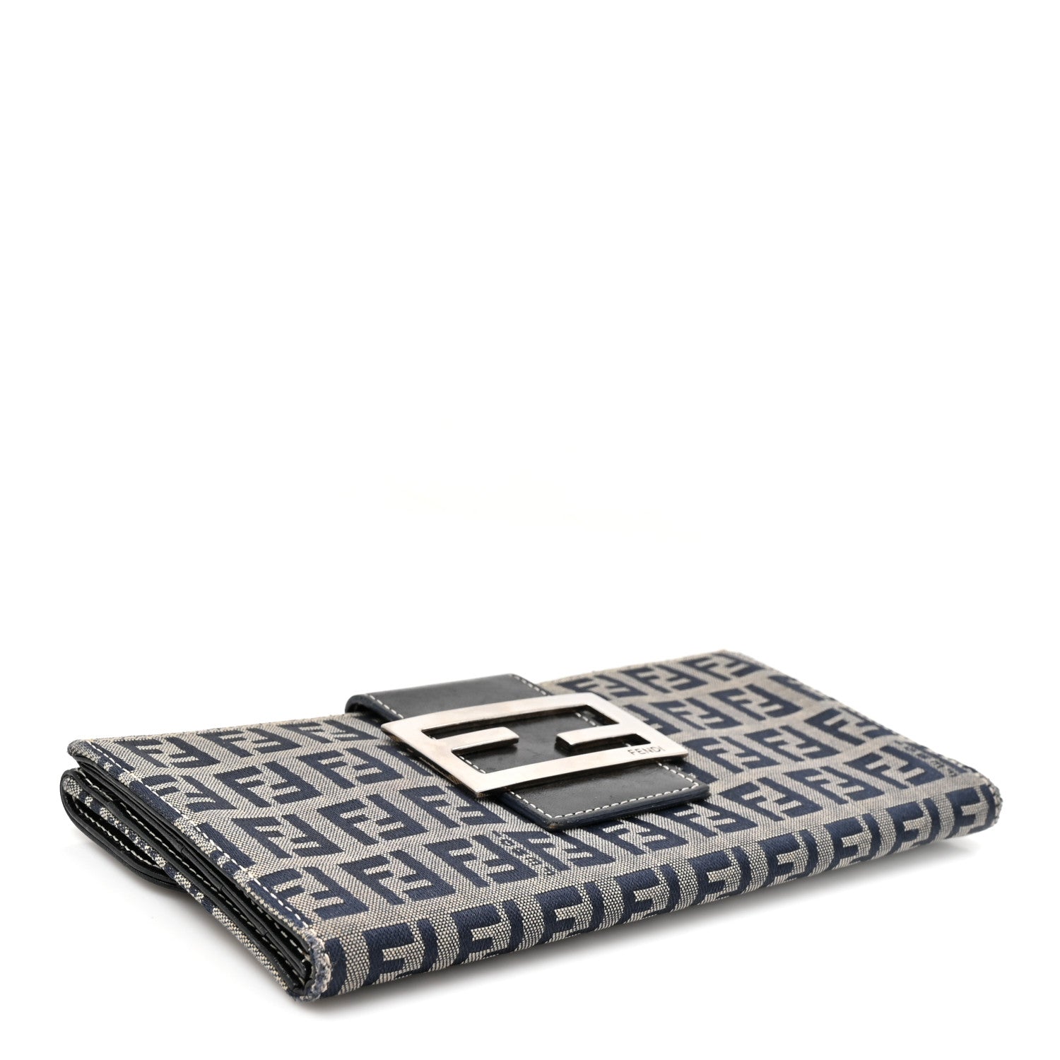 Fendi Zucchino Forever Continental Wallet Navy 4 of 12