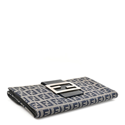 Fendi Zucchino Forever Continental Wallet Navy 4 of 12