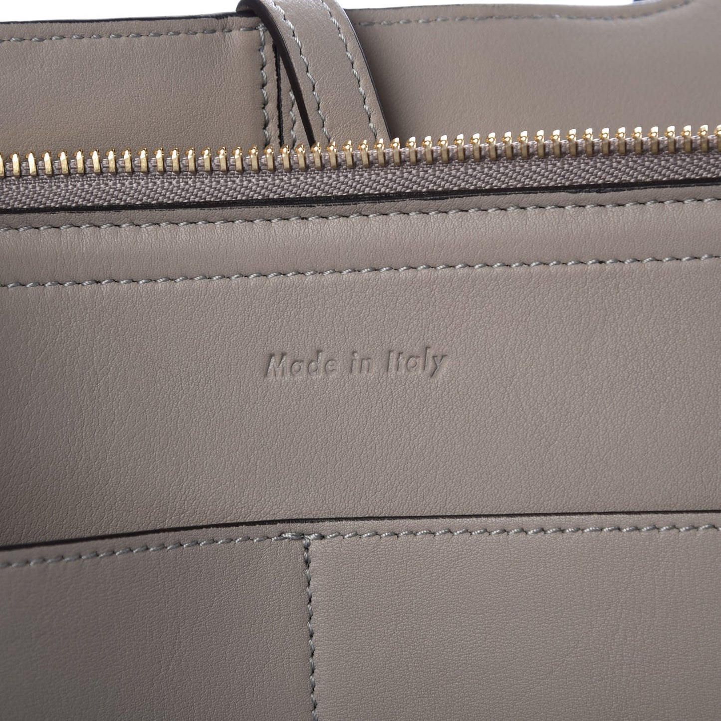 Calfskin Medium Tri-Fold Bag Stone