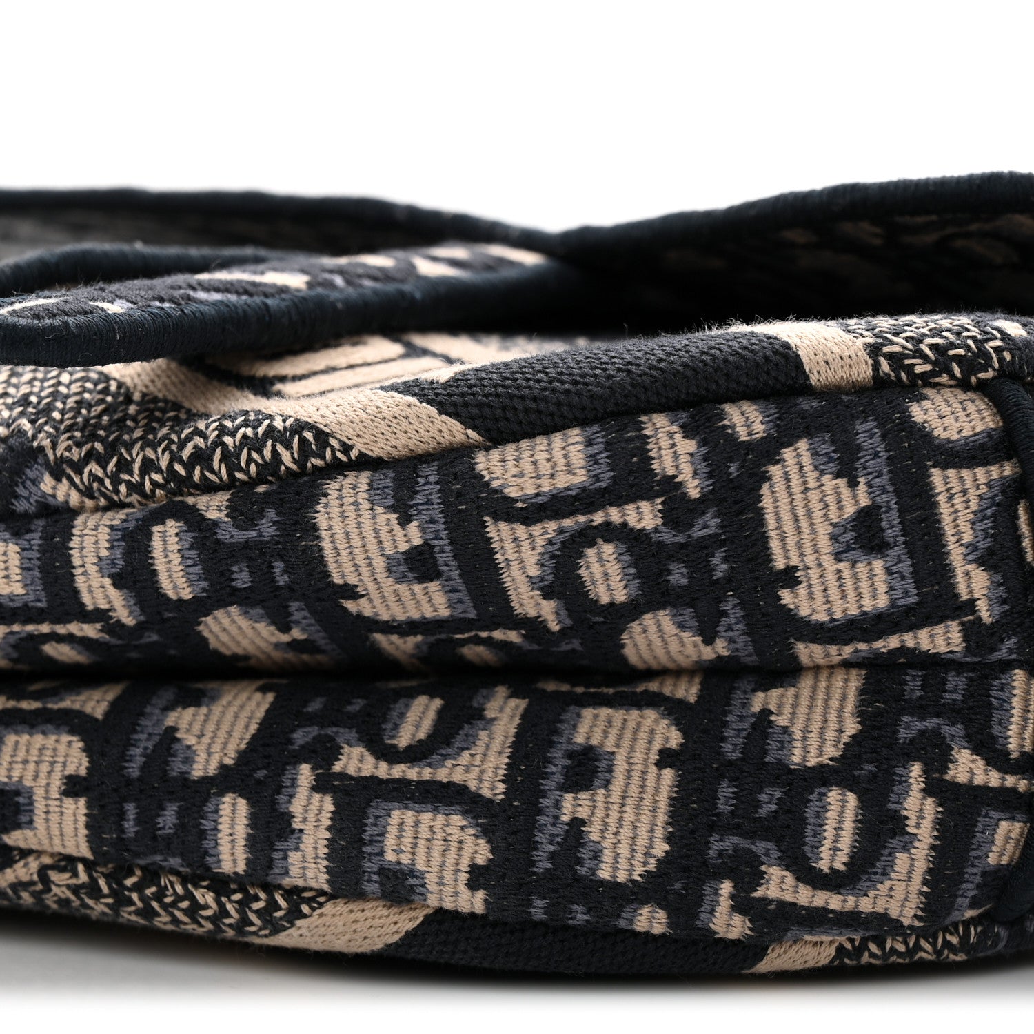 Christian Dior Oblique Embroidered Saddle Bag Blue 10 of 10