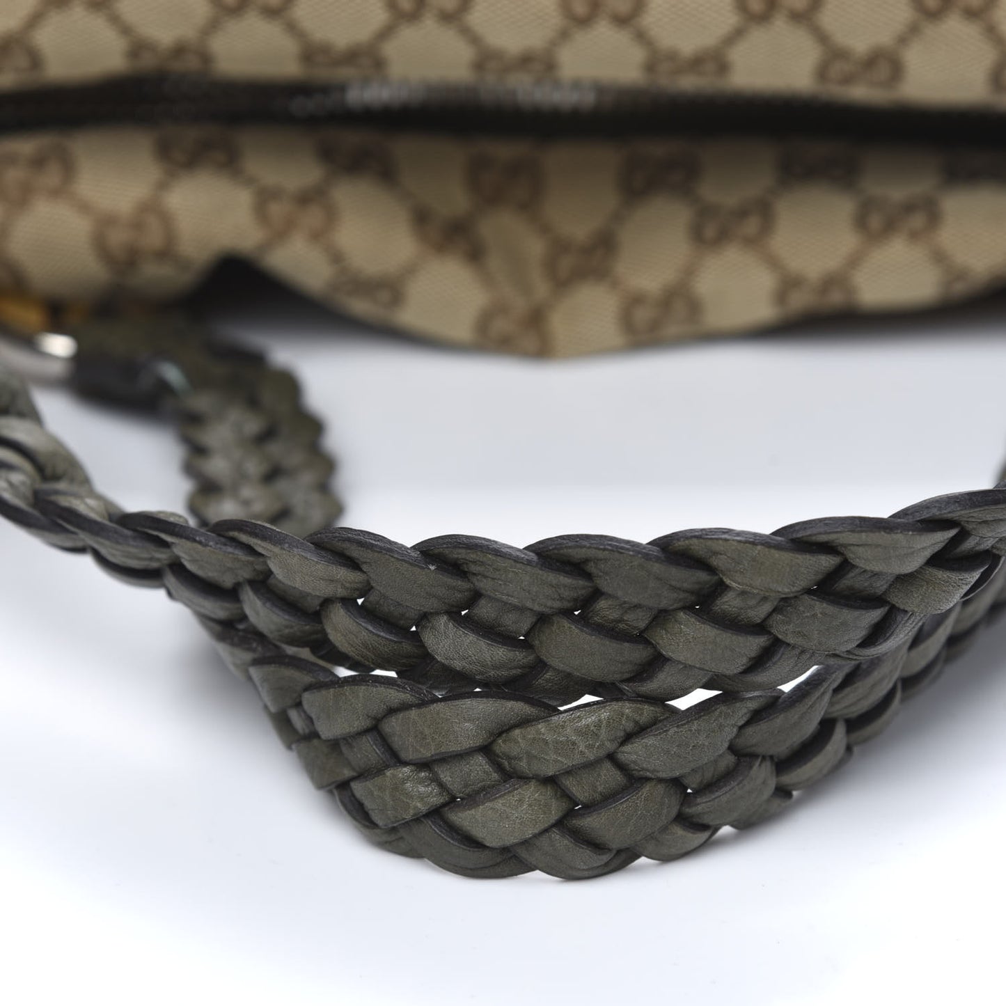 Monogram Large Bamboo Bar Tassel Shoulder Bag Brown