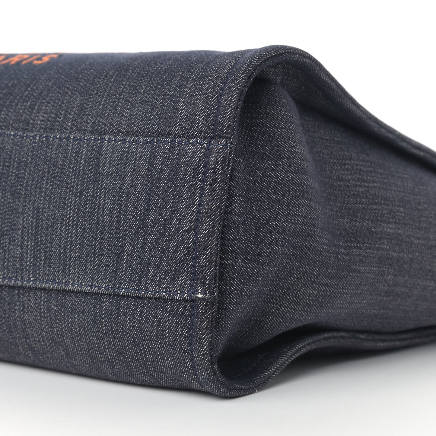 Denim Small Deauville Tote Blue Orange