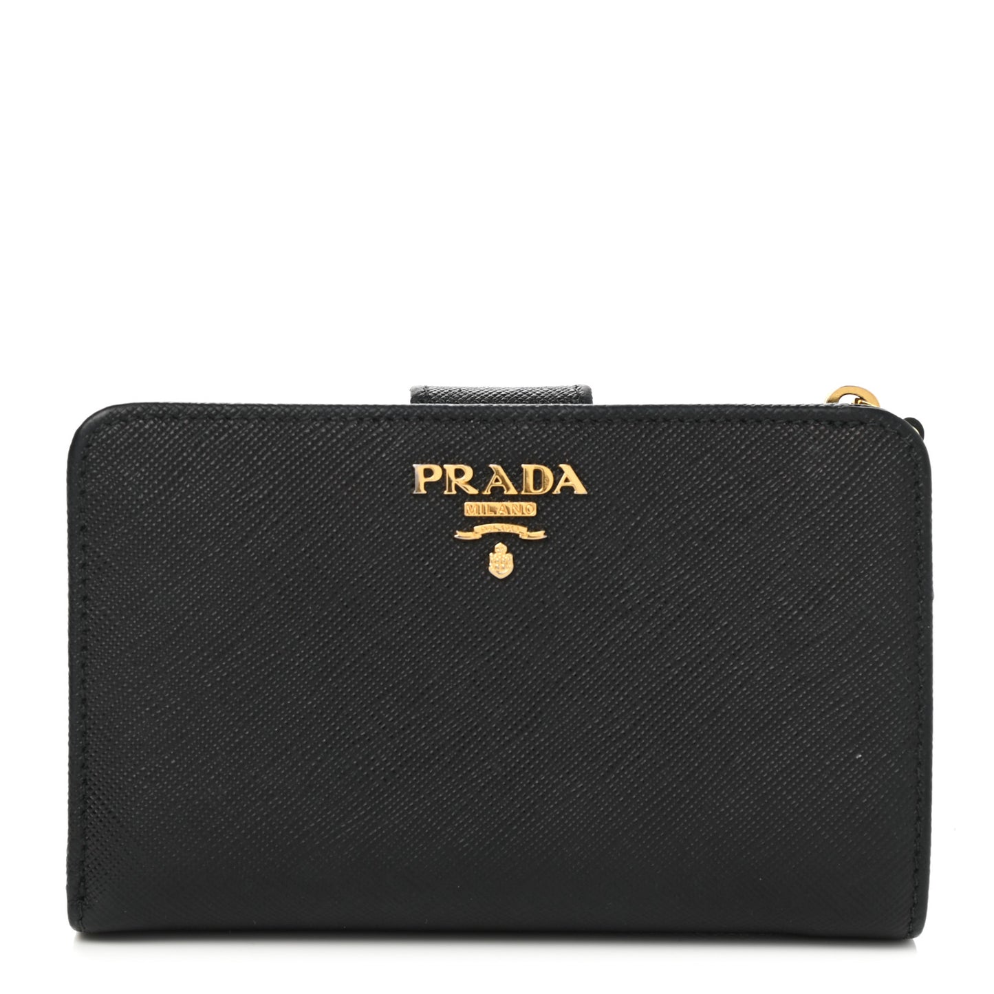 Saffiano Metal Compact Wallet Black