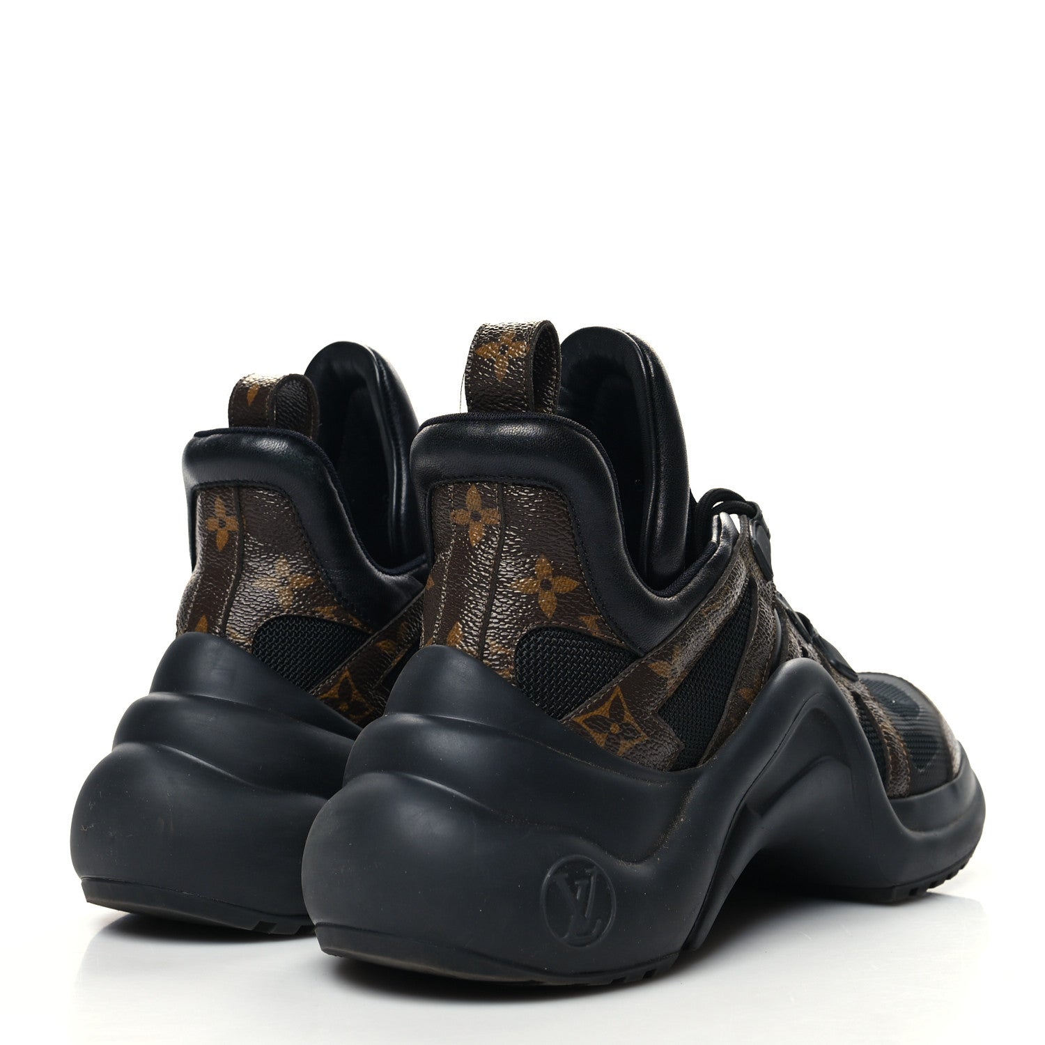 Louis Vuitton Calfskin Patent Monogram LV Archlight Sneakers 39.5 Black 4 of 8