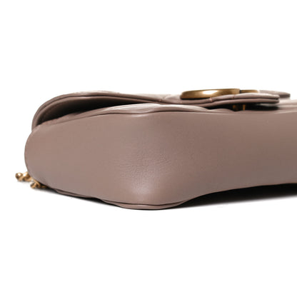 Gucci Calfskin Matelasse Super Mini GG Marmont Shoulder Bag Porcelain Rose 8 of 11