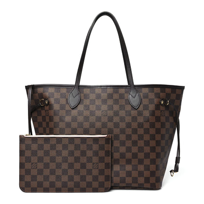 Louis Vuitton Damier Ebene Neo Neverfull MM Rose Ballerine 3 of 11
