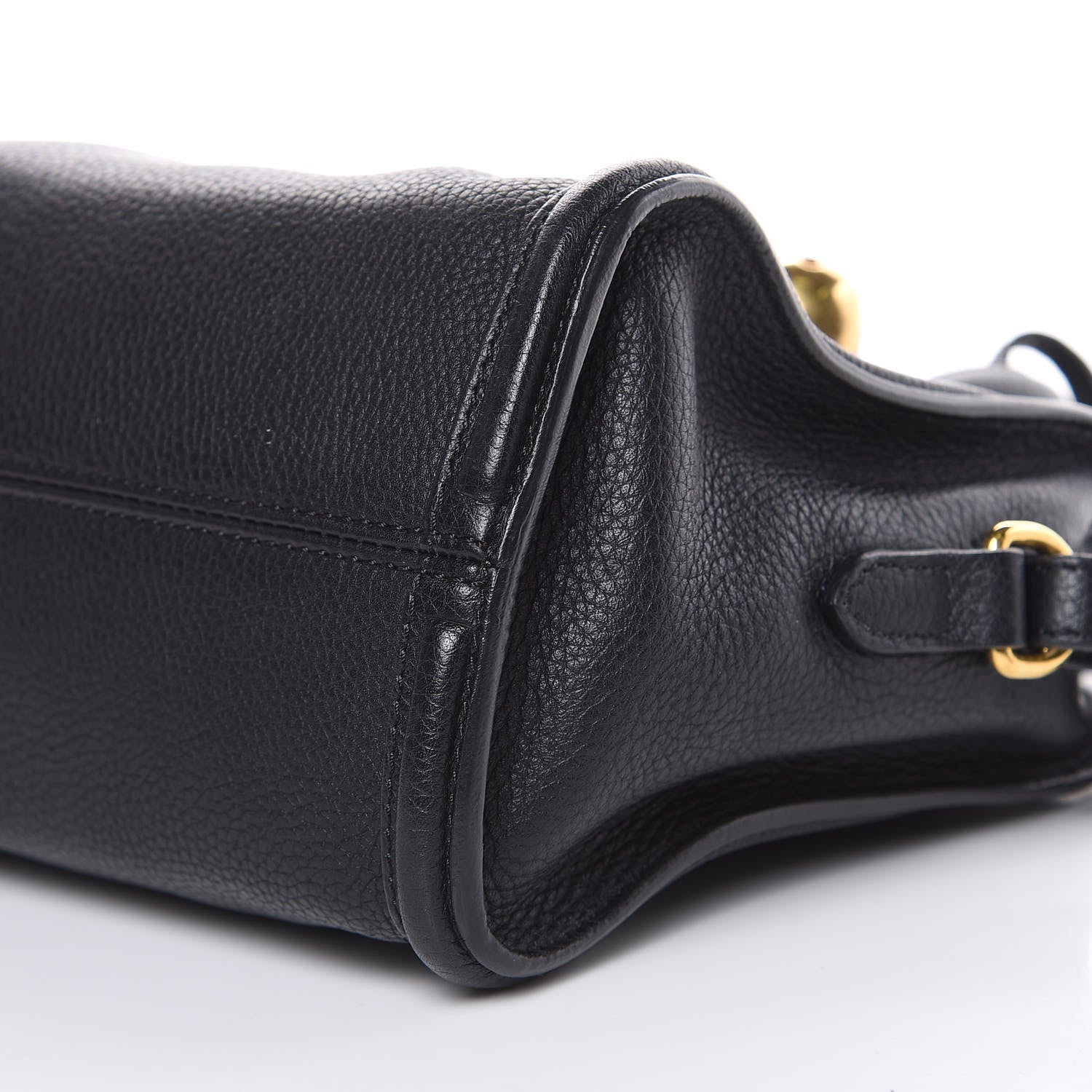 Alexander McQueen Pebbled Calfskin Mini Padlock Tote Black 9 of 10