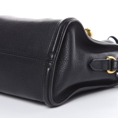 Alexander McQueen Pebbled Calfskin Mini Padlock Tote Black 9 of 10