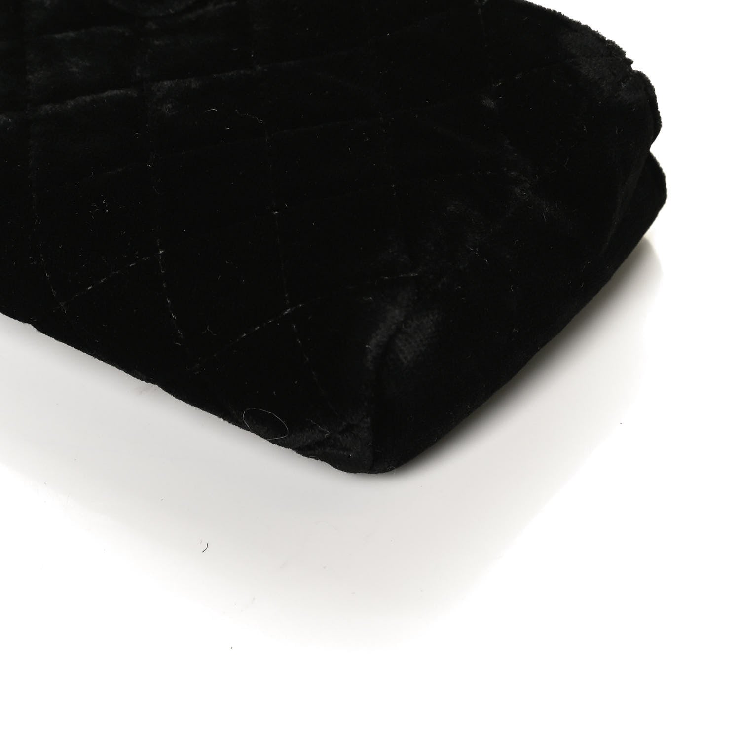 Chanel Velvet Quilted Small Clutch With Chain Black 12 of 13