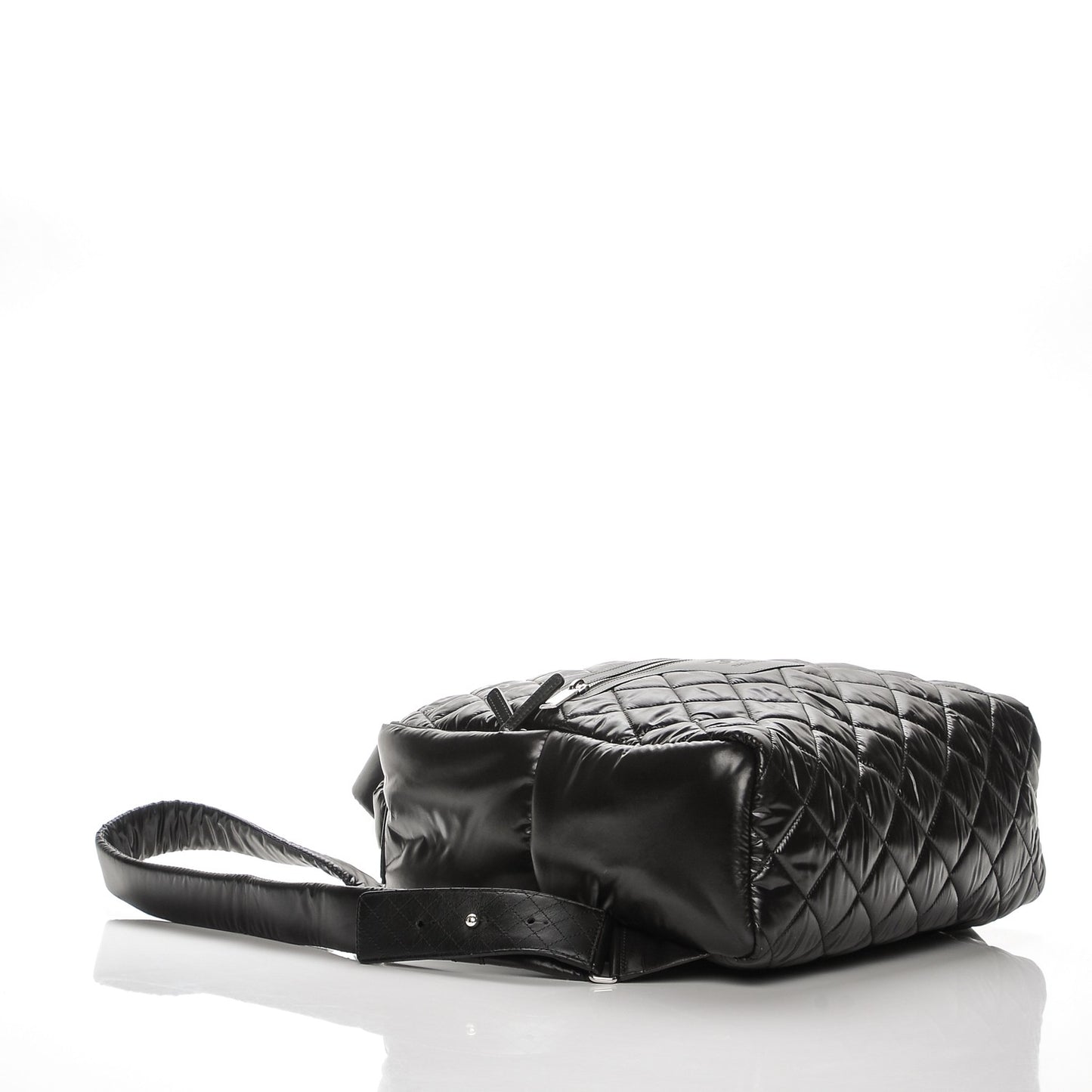 Nylon Quilted Coco Cocoon Backpack Black