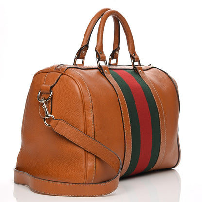 Gucci Calfskin Vintage Web Medium Boston Tobacco 4 of 8