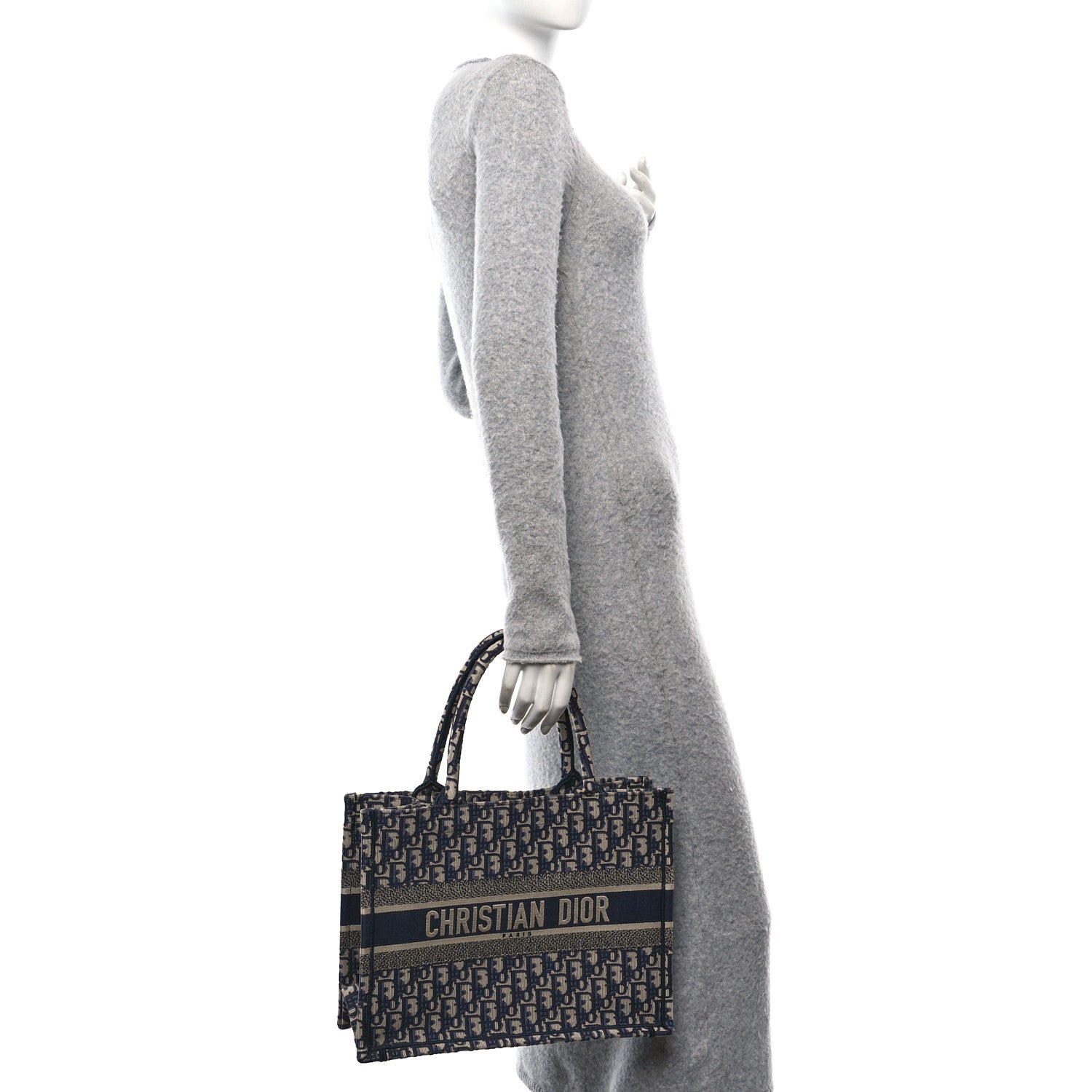 Christian Dior Oblique Medium Book Tote Blue Multicolor 2 of 12