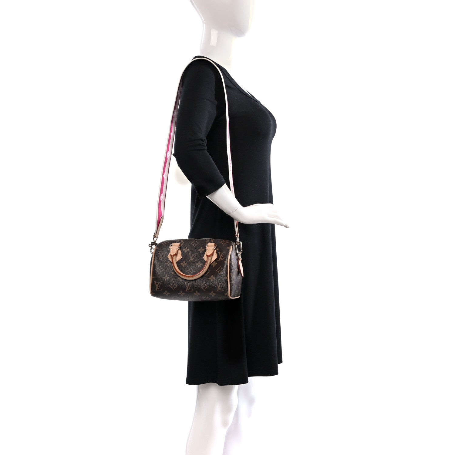 Louis Vuitton Monogram Speedy Bandouliere 20 Fuchsia 2 of 8