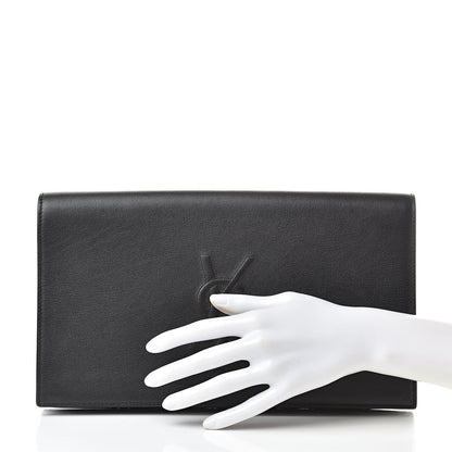 Saint Laurent Calfskin Monogram Large Belle De Jour Clutch Black 2 of 8