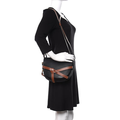 Loewe Grained Calfskin Small Gate Crossbody Bag Pecan Black 2 of 13