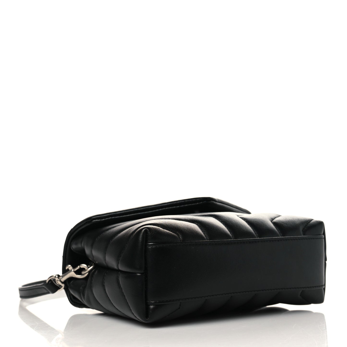 Calfskin Y Quilted Monogram Toy Loulou Crossbody Bag Black