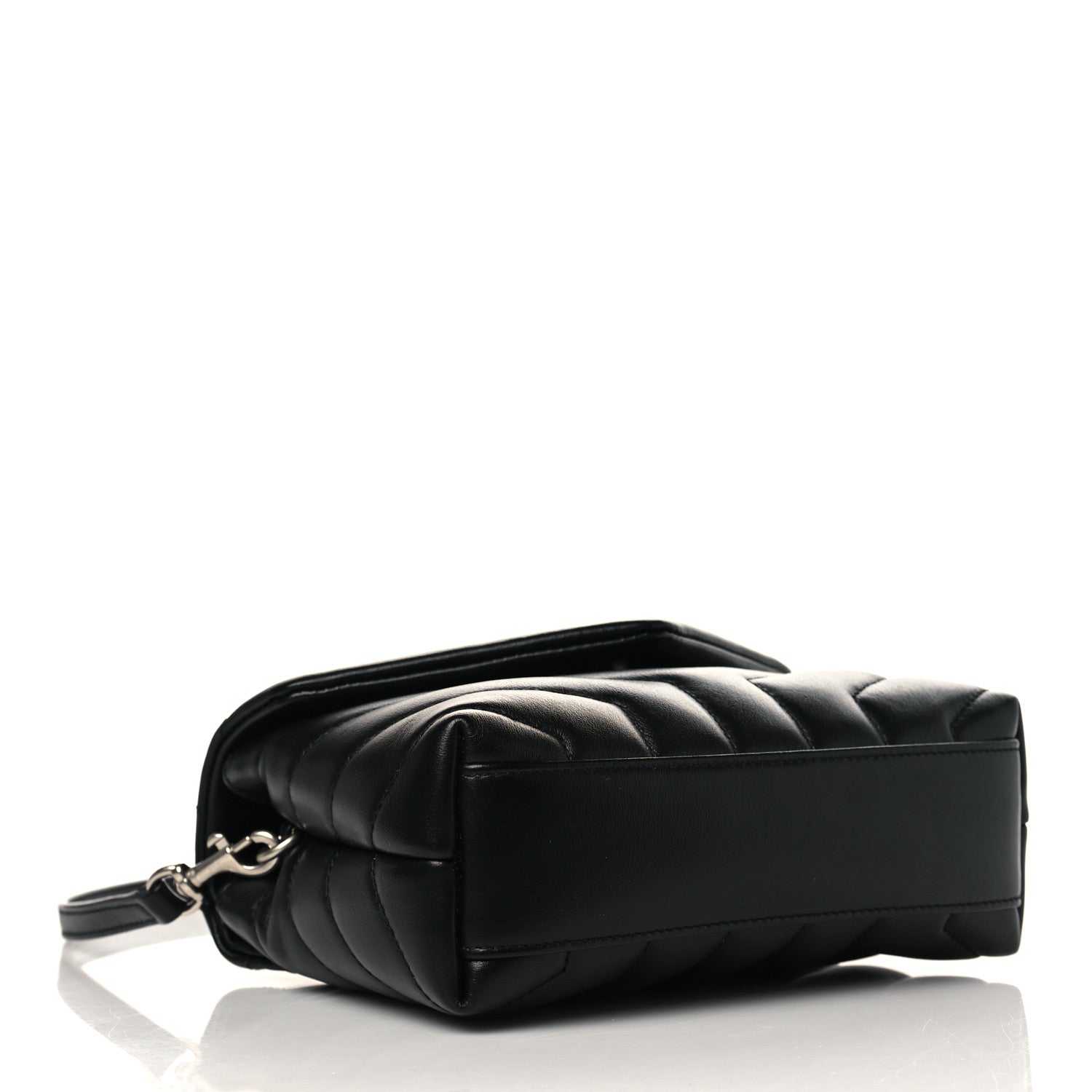 Saint Laurent Calfskin Y Quilted Monogram Toy Loulou Crossbody Bag Black 4 of 6