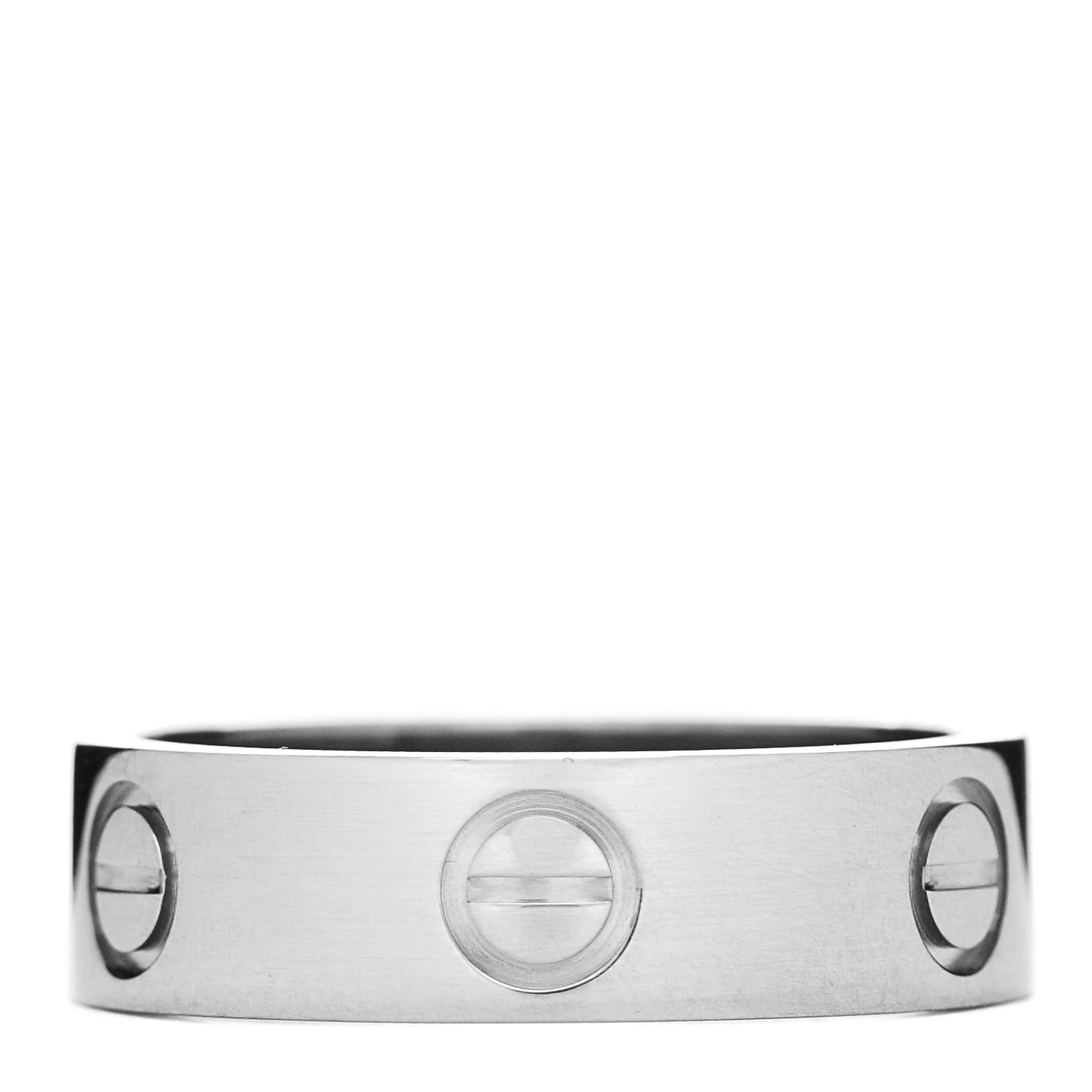 18K White Gold 5.5mm LOVE Ring 53 6.25