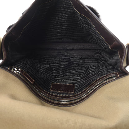 Prada Jacquard Logo Messenger Corda Moro 5 of 15
