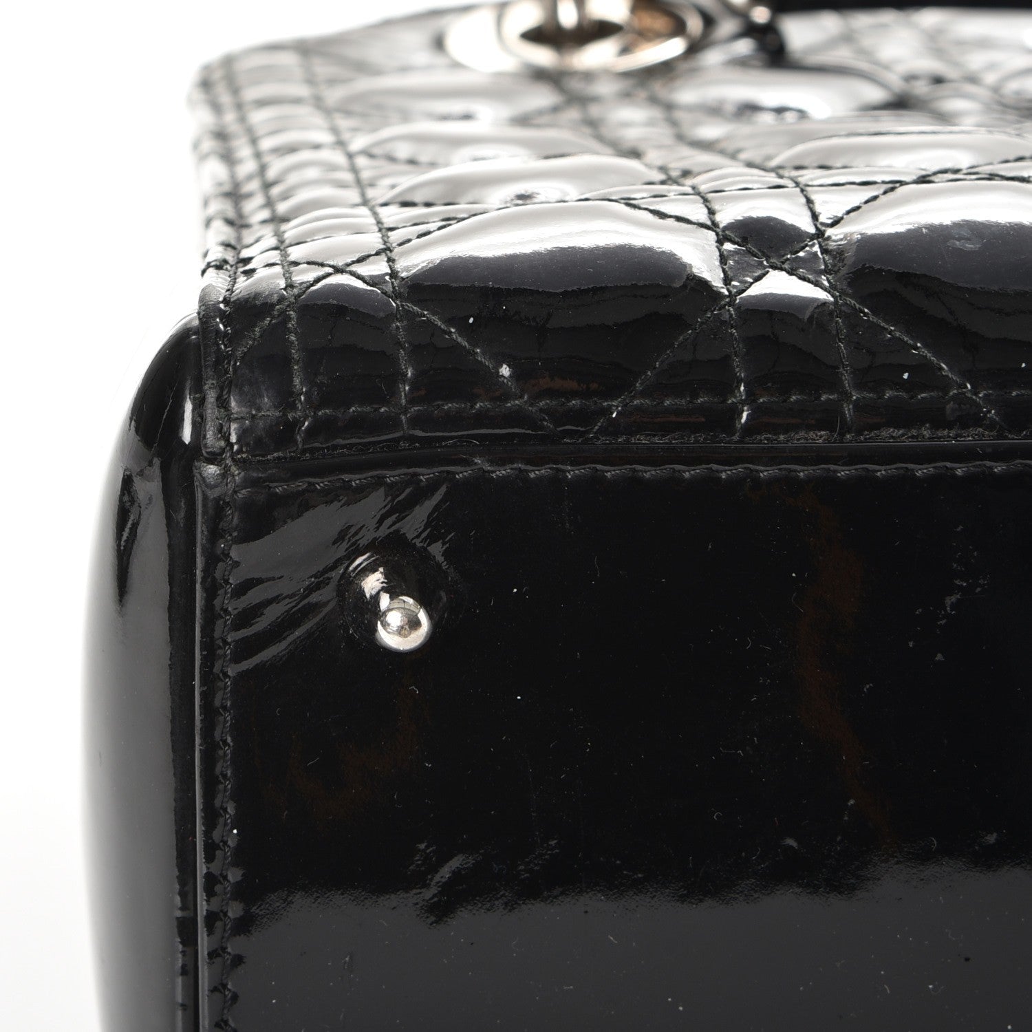 Christian Dior Patent Cannage Medium Lady Dior Black 11 of 14