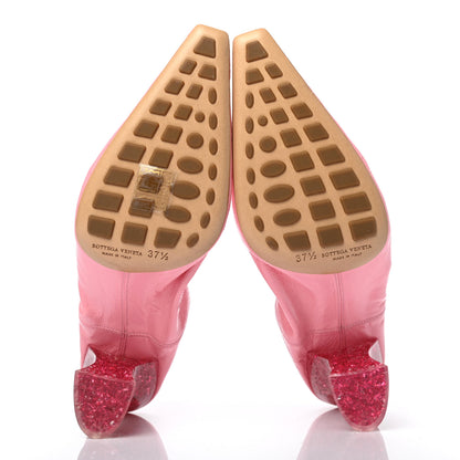 Bottega Veneta Crushed Nappa Glitter Plexiglass Almond Pumps 37.5 Blossom 5 of 7