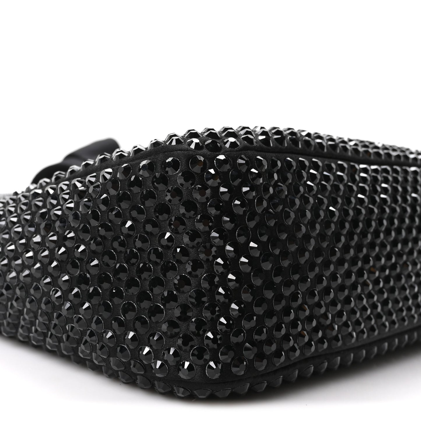 Satin Crystal Re-Edition 2005 Shoulder Bag Black