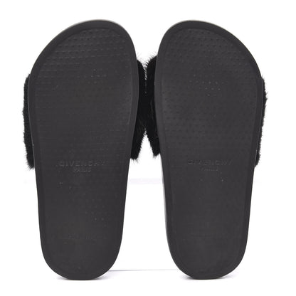 Givenchy Mink Rubber Slide Sandals 37 Black 5 of 8