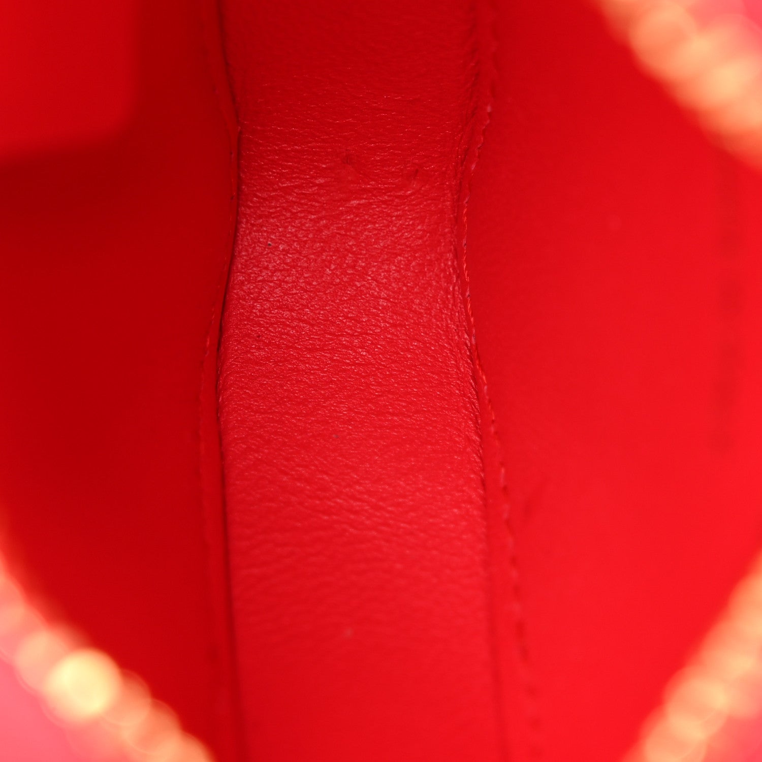 Christian Dior Lambskin Cannage Dioramour Caro Heart Coin Purse Bag Charm Red 5 of 8