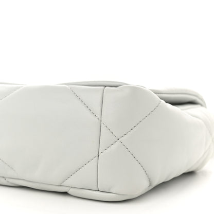 Chanel Lambskin Quilted Medium Chanel 19 Flap Light Blue 10 of 11