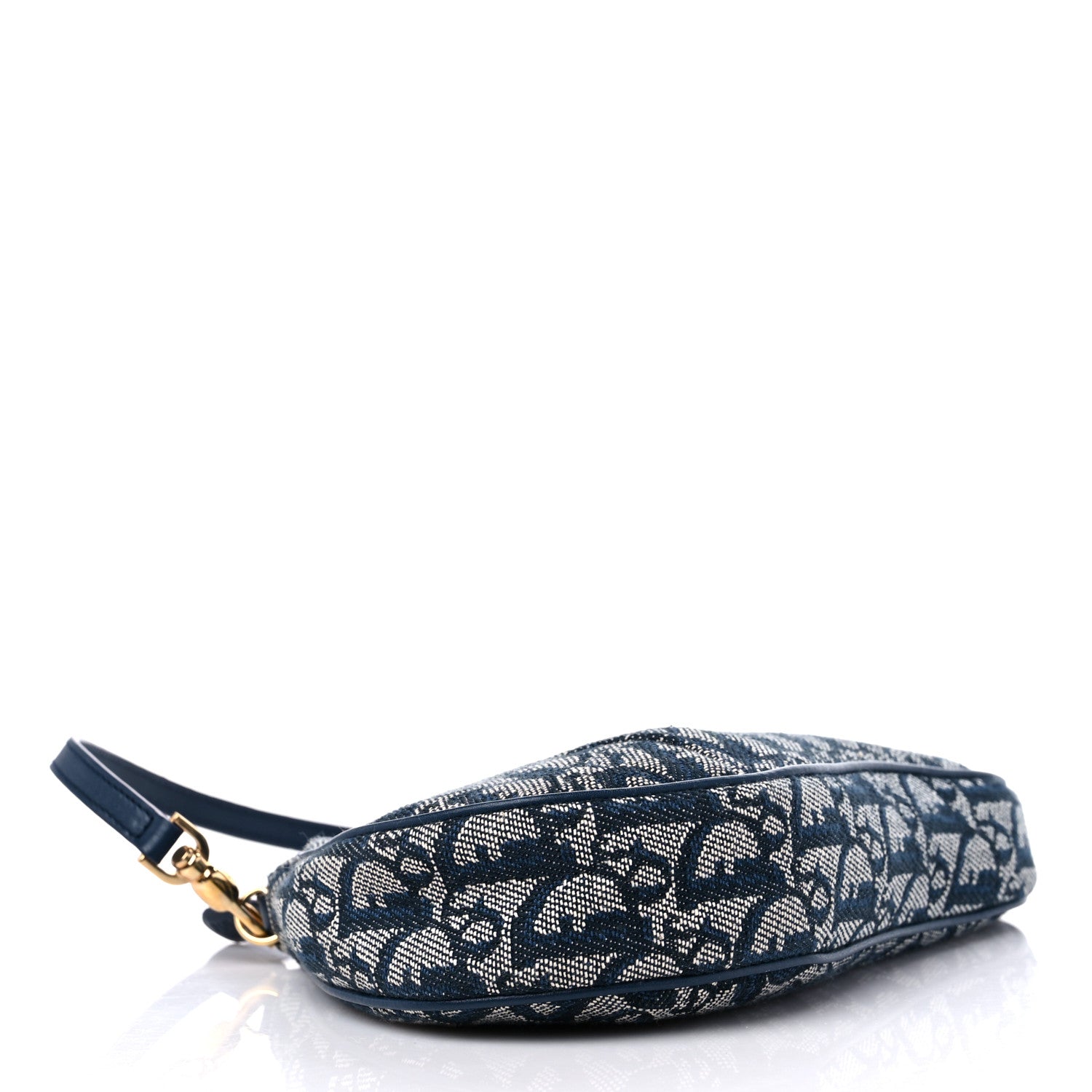 Christian Dior Monogram Mini Saddle Pochette Navy 4 of 9