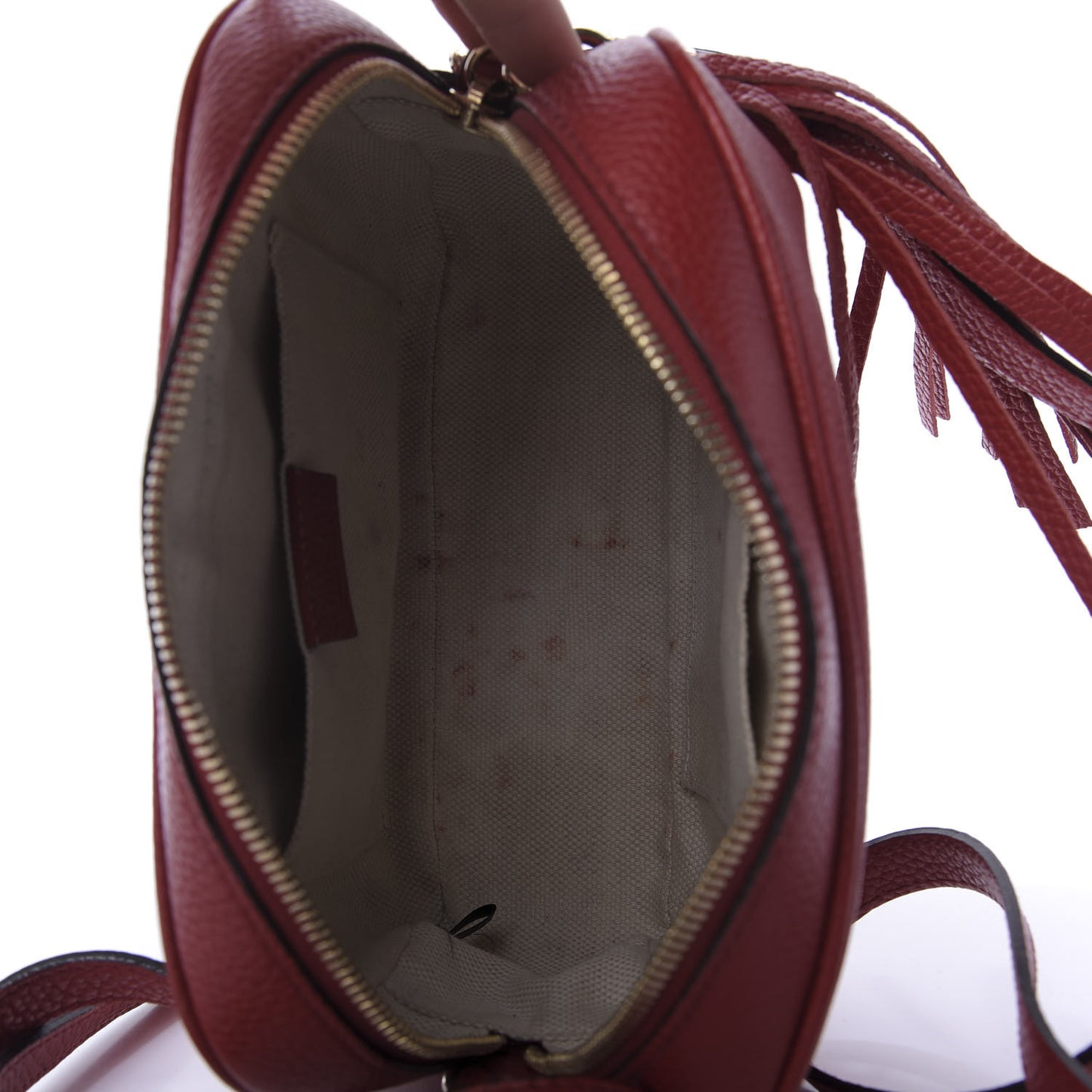 Pebbled Calfskin Small Soho Disco Bag Tabasco Red
