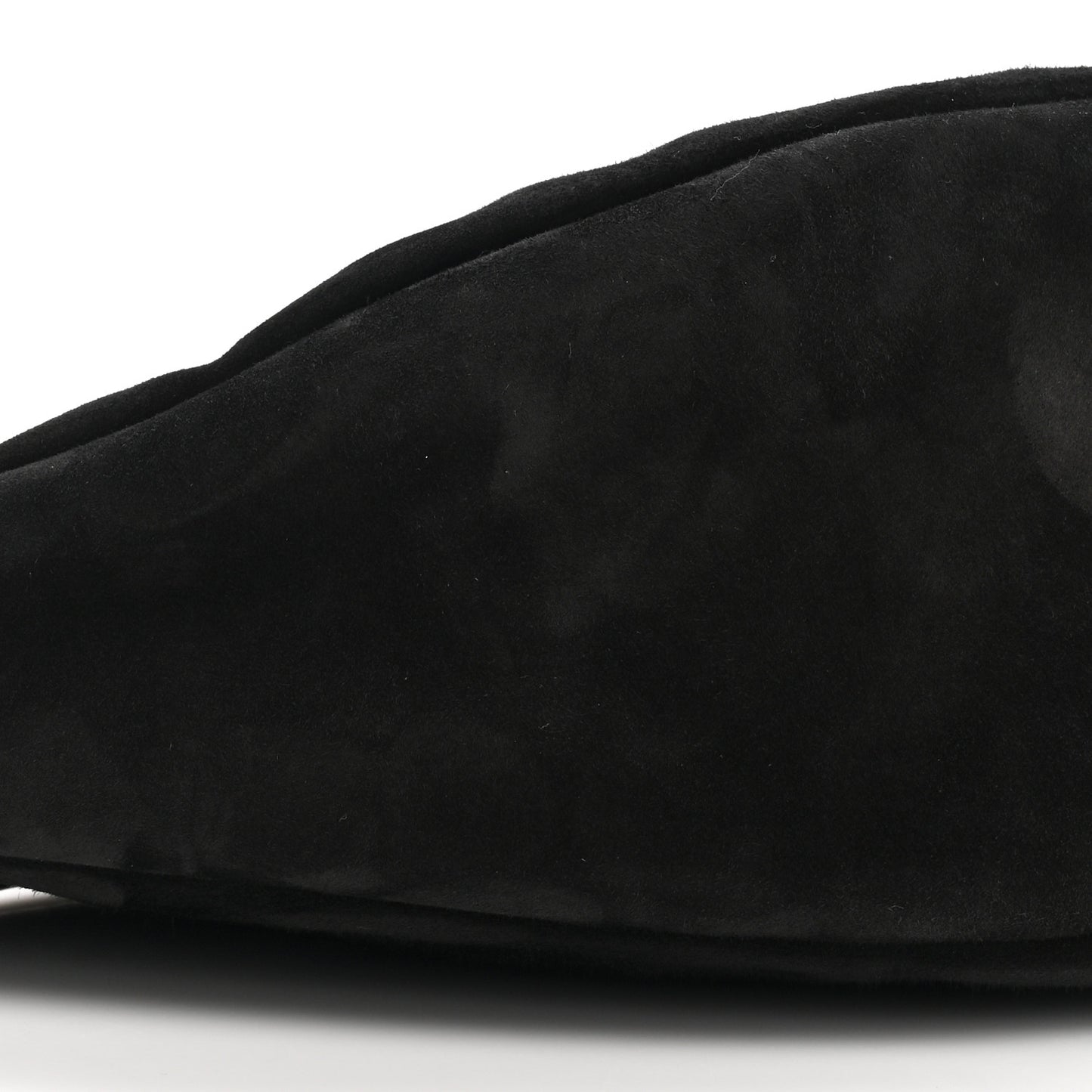 Suede Small Slouchy Banana Bag Black