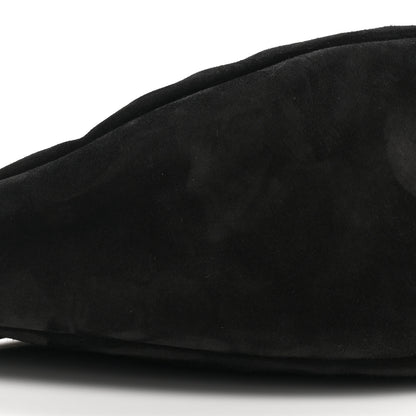 The Row Suede Small Slouchy Banana Bag Black 10 of 12