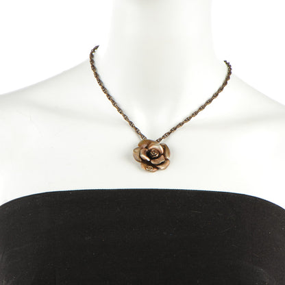 Chanel Camellia CC Short Necklace Bronze 2 of 6