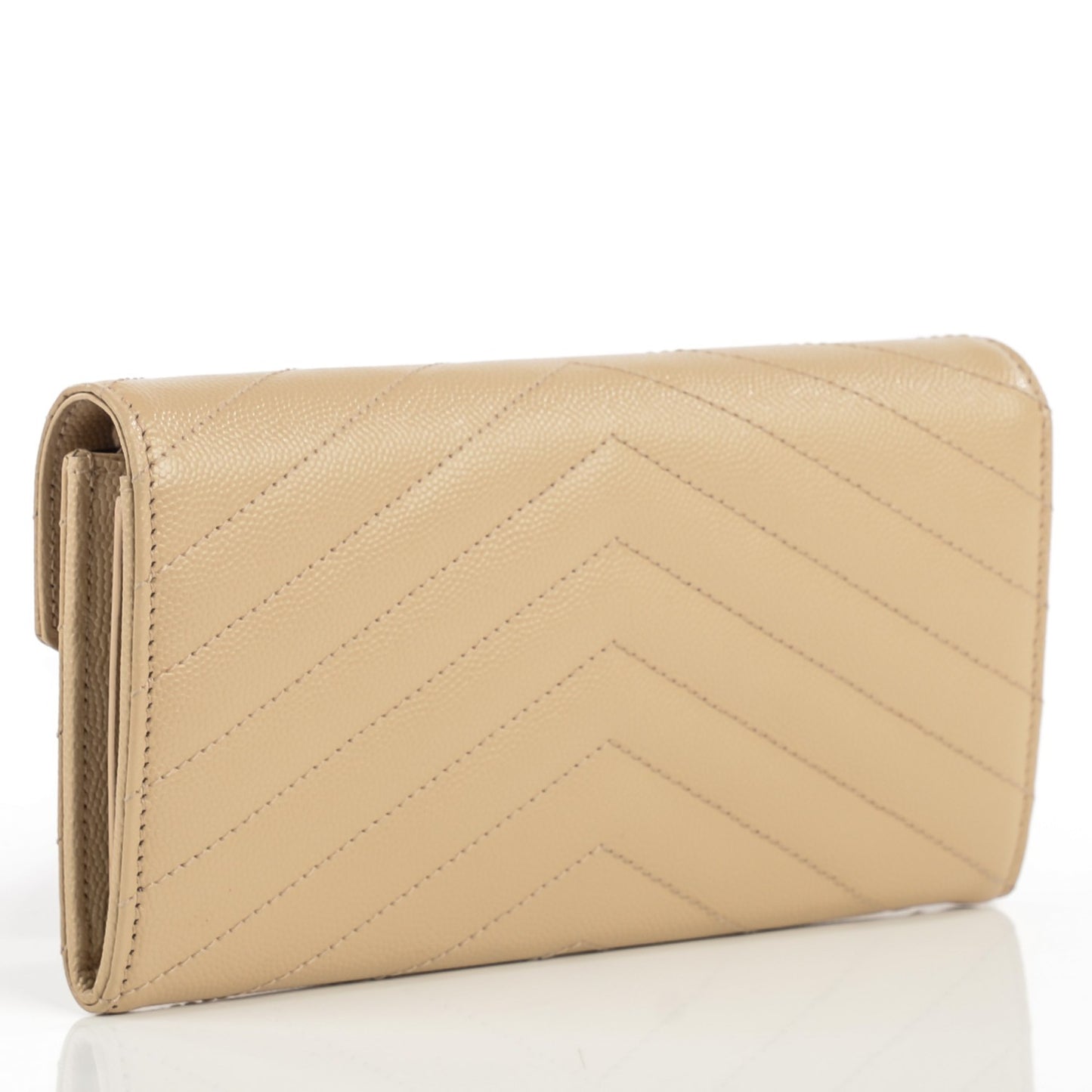 Grain de Poudre Matelasse Chevron Monogram Wallet Powder