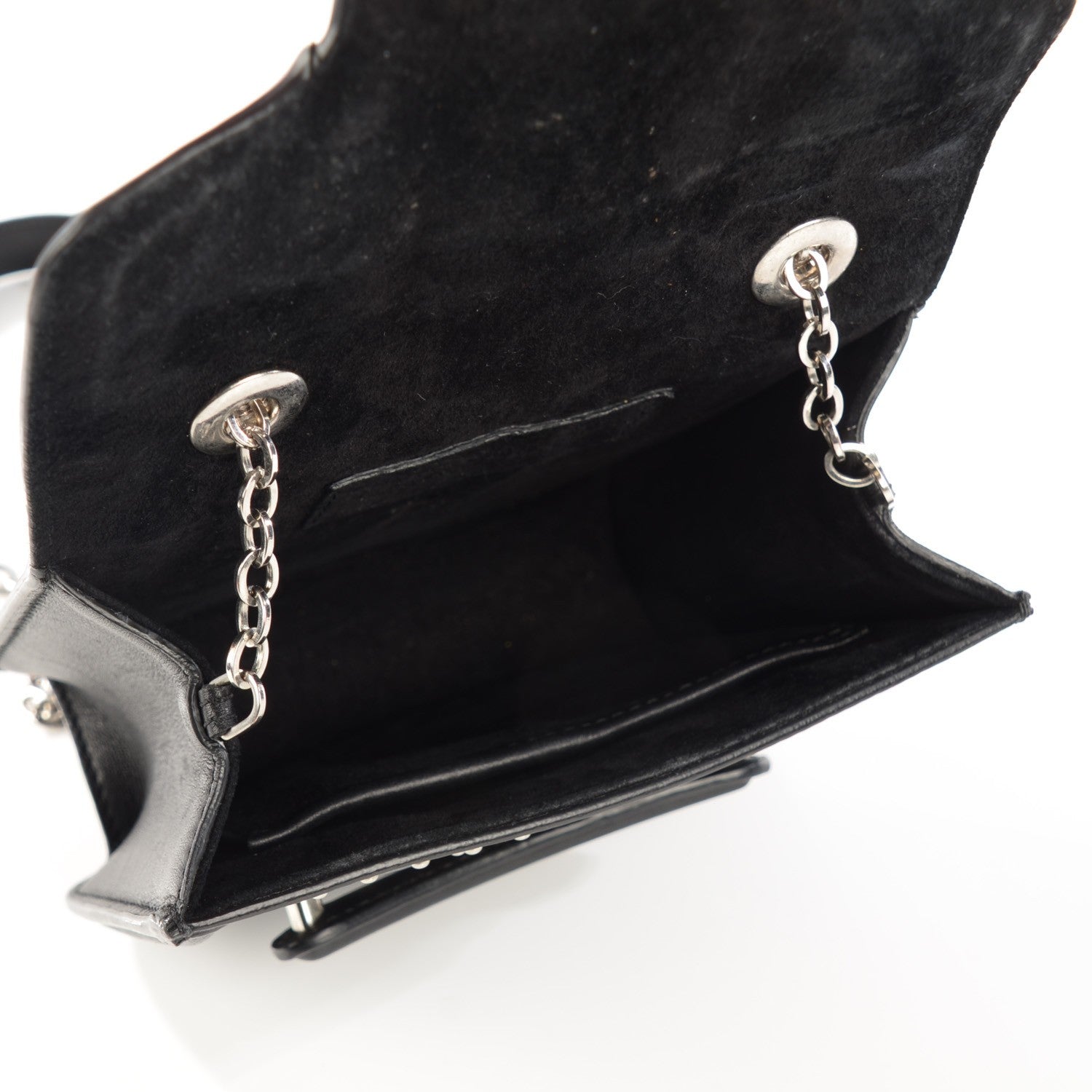 Alexander McQueen Calfskin Studded Mini Heroine Chain Satchel Black 7 of 9