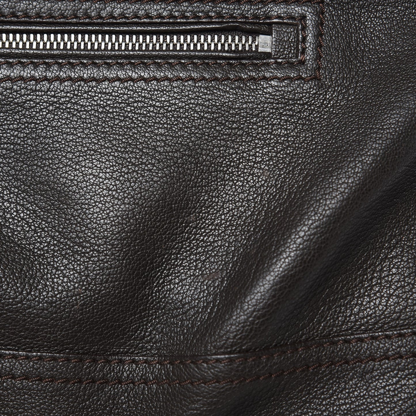 Sugar Goatskin Large Pandora Dark Brown