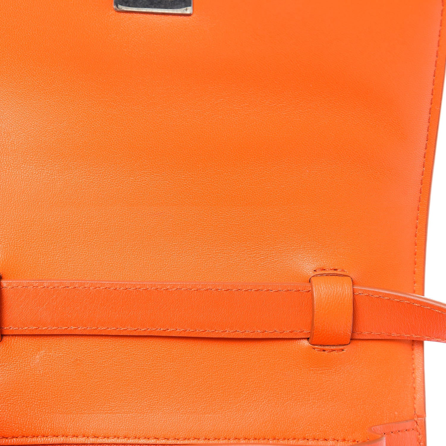 Celine Box Calfskin Small Classic Box Flap Bag Orange 10 of 12