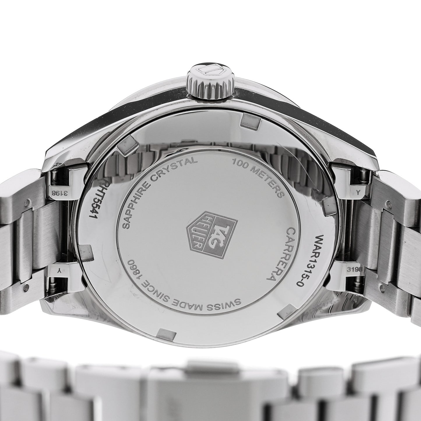Stainless Steel Diamond Bezel Mother of Pearl 32mm Carrera Lady Quartz Watch WAR1315-0