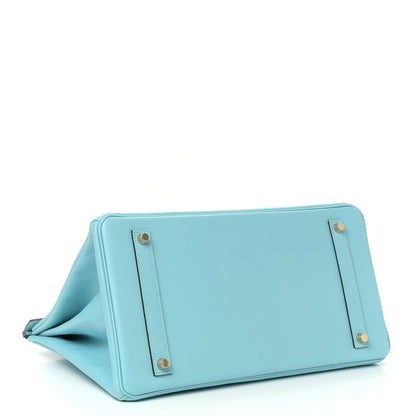 Hermes Epsom Birkin 35 Bleu Atoll 3 of 9