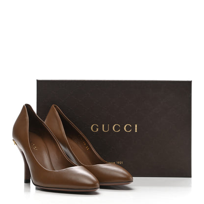 Gucci Nappa Horsebit High Heel Pumps 35 Acero 11 of 11