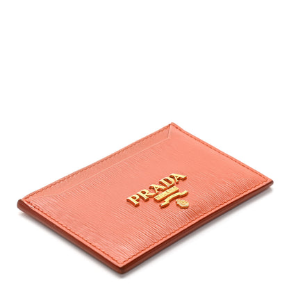 Prada Vitello Move Metal Card Case Papaya 4 of 7