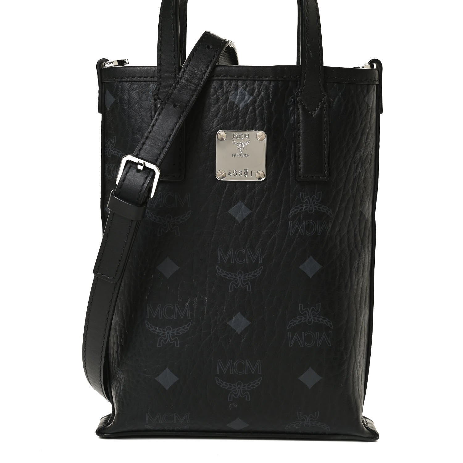 MCM Visetos Mini Crossbody Tote Black 7 of 14