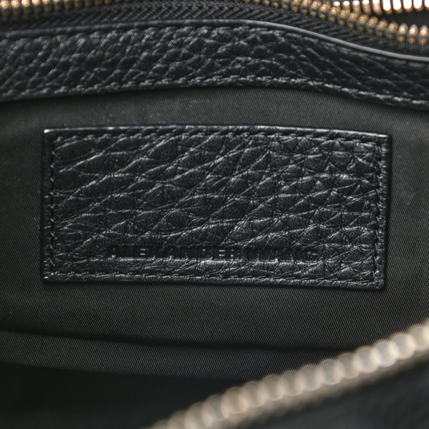 Alexander Wang Pebbled Lambskin Rocco Black Antique Brass Hardware 6 of 9