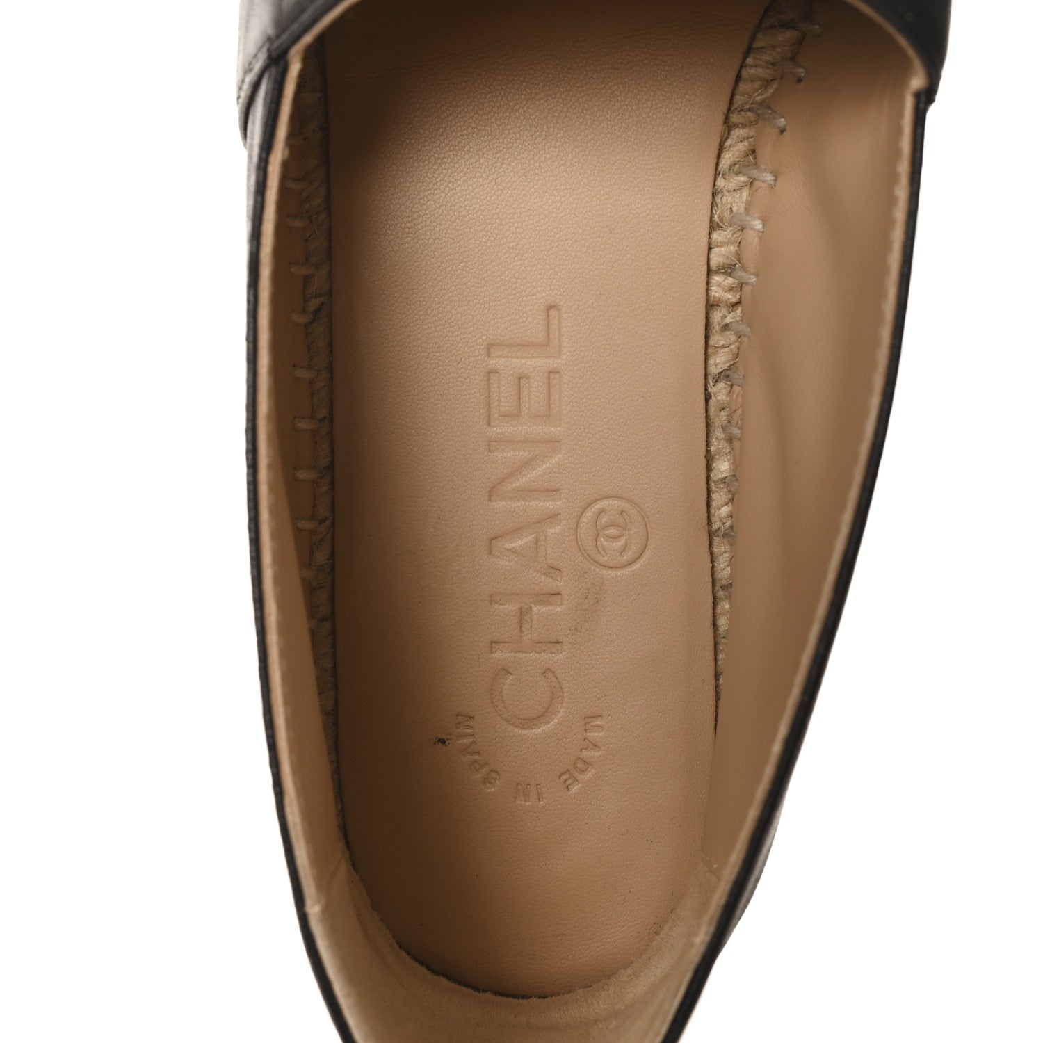 Chanel Lambskin CC Espadrilles 38 Black 8 of 9
