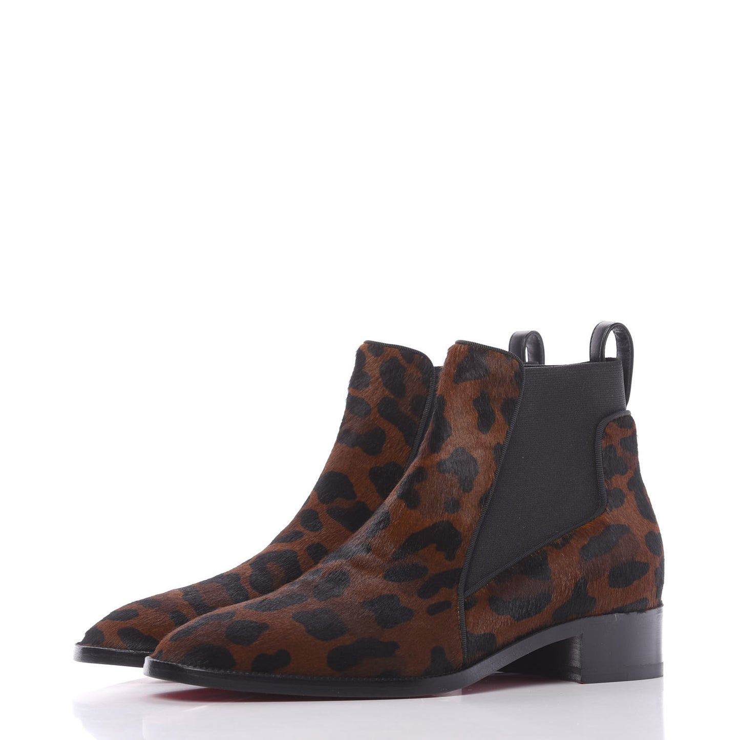 Calf Hair Leopard Print Marmada Flat Chelsea Boot 37 Roux