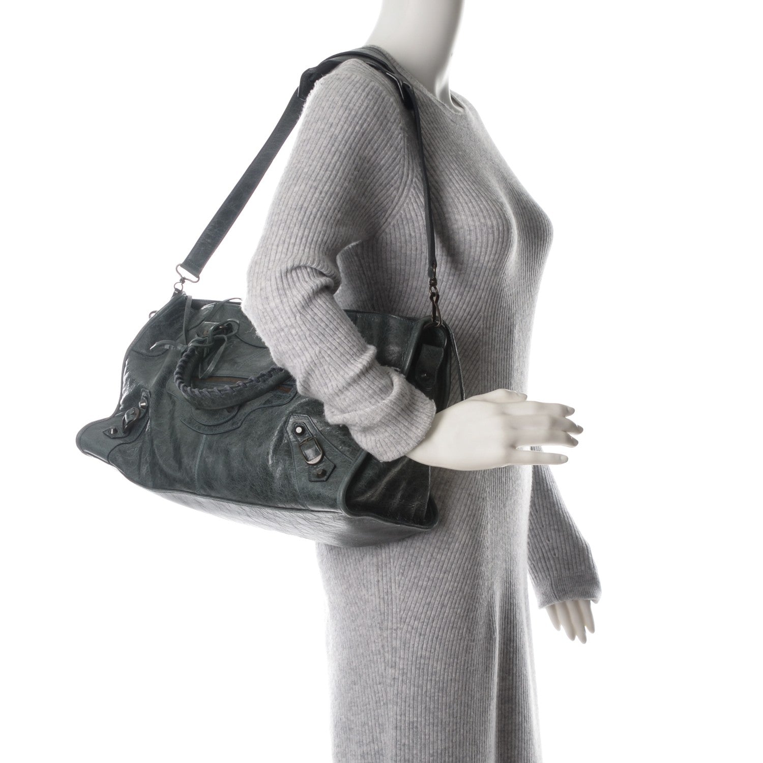 Balenciaga Agneau Classic Hardware Part Time Anthracite 2 of 8